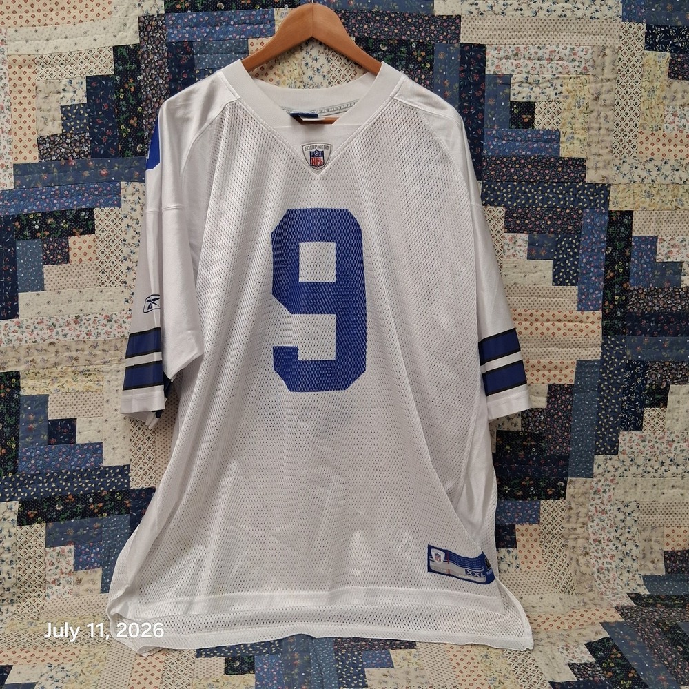Dallas Cowboys Reebok Tony Romo #9 NFL Jersey Size 2XL White and Blue